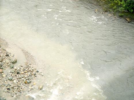 Conversion of clear water and silty runoff from glacier